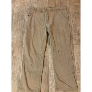 Carhartt Pants Mens 44X32 Camel Tan Rugged Flex Relaxed Fit Canvas 5 Pocket Used